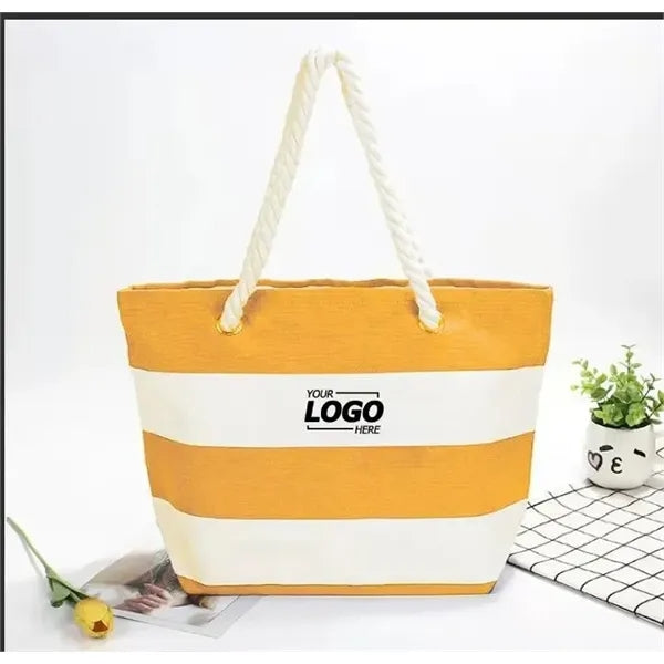 Large Volume Canvas Beach Tote Bag