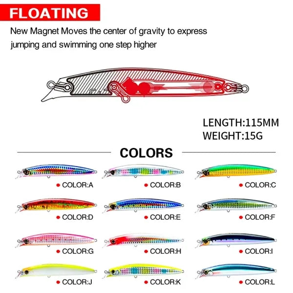 Simulation fish bait, 115mm/15g Sea fishing