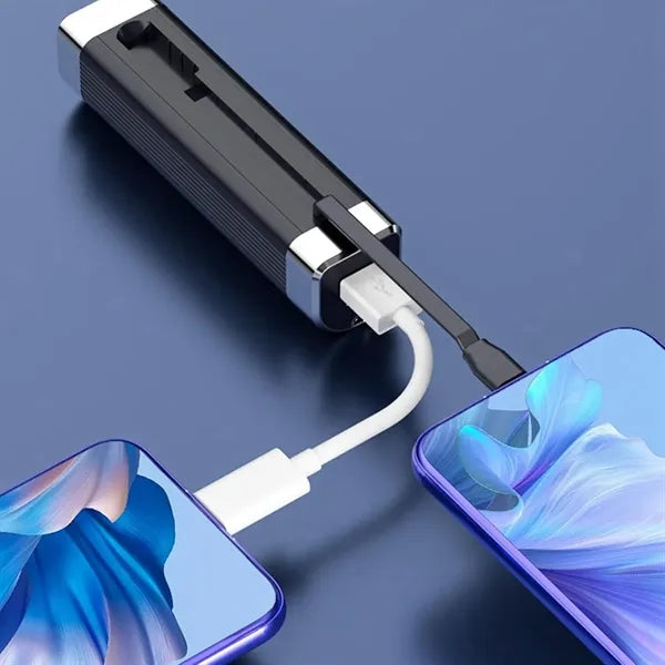 Split Magnetic Hand Warmer Power With Flashlight