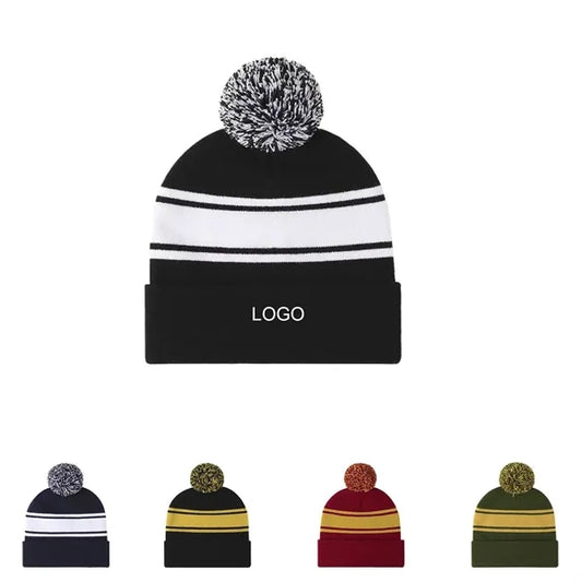 Soft Cuff Pom Knit Hat