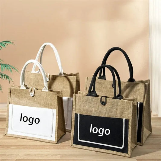 Burlap Tote Bags With Handles