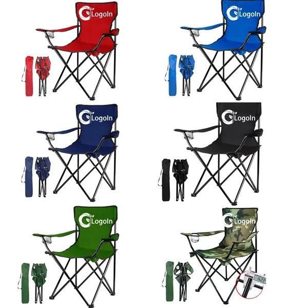 Lightweight Portable Beach Chair High Back with Cup Holder