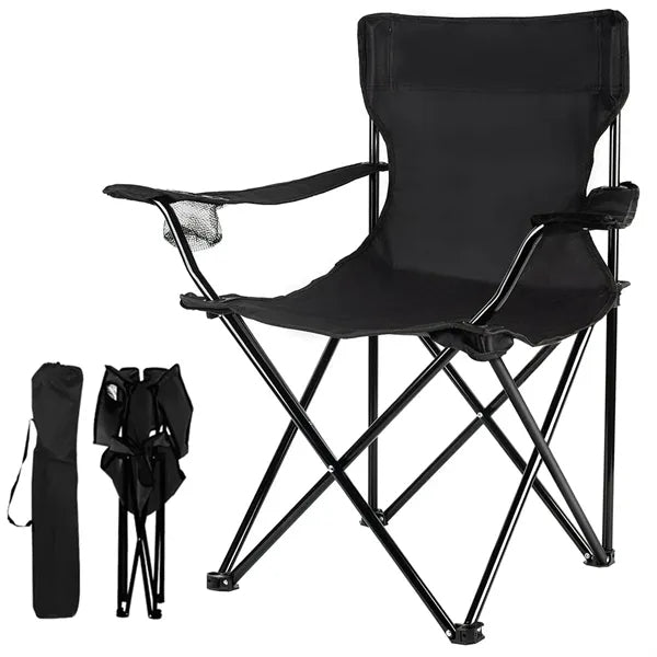 Lightweight Portable Beach Chair High Back with Cup Holder