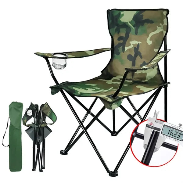 Lightweight Portable Beach Chair High Back with Cup Holder