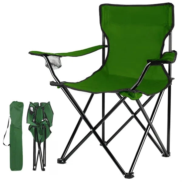 Lightweight Portable Beach Chair High Back with Cup Holder