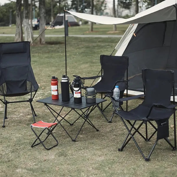 Lightweight Portable Beach Chair High Back with Cup Holder