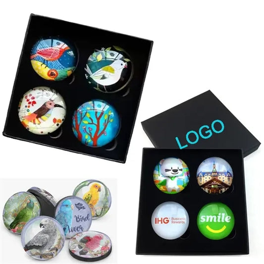 Glass Fridge Magnet Set (Set of 4)