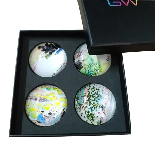 Glass Fridge Magnet Set (Set of 4)