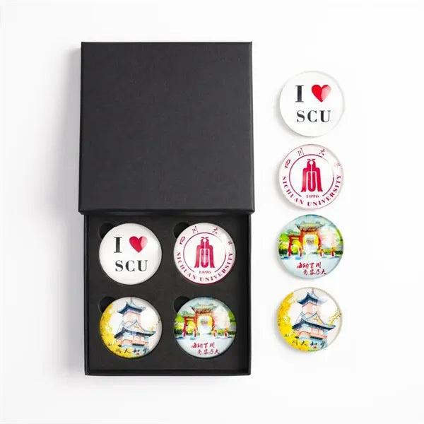 Glass Fridge Magnet Set (Set of 4)