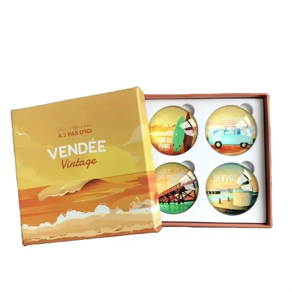 Glass Fridge Magnet Set (Set of 4)