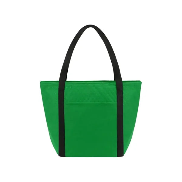 Zipper Cooler Tote With Front Pocket