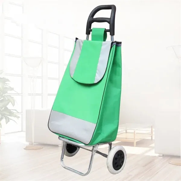 Portable folding hand shopping cart grocery bag