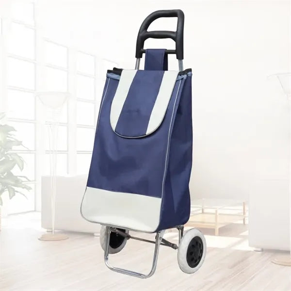 Portable folding hand shopping cart grocery bag