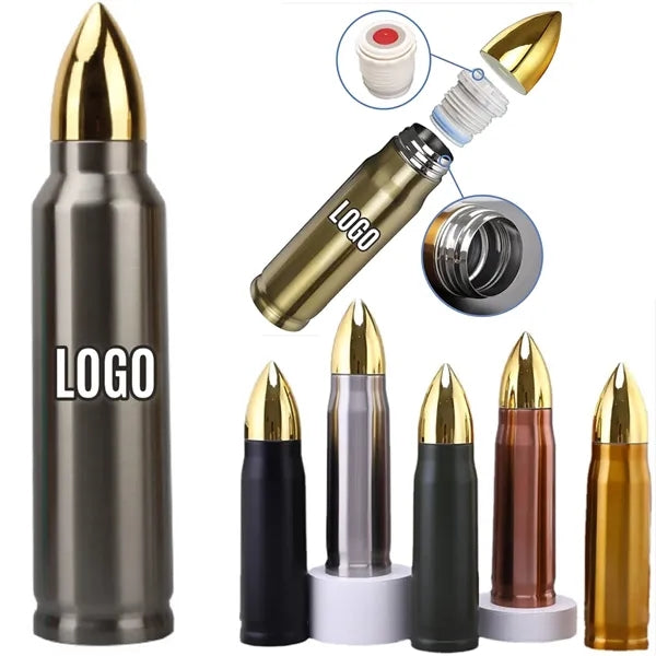 Stainless Steel 17 oz Bullet Water Bottle 340z 17oz Availabl