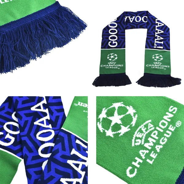 57"x6.7" Jacquard Acrylic Knit Sports Scarf