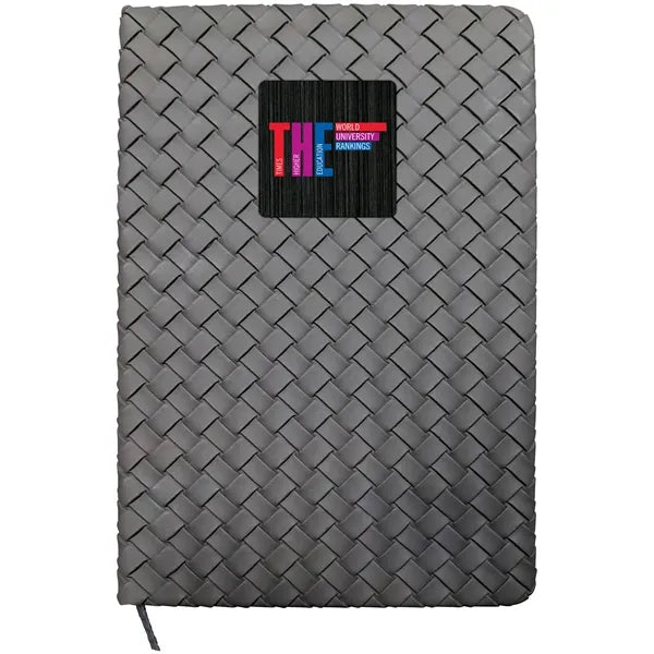 Woven Notebook with Metal Accent