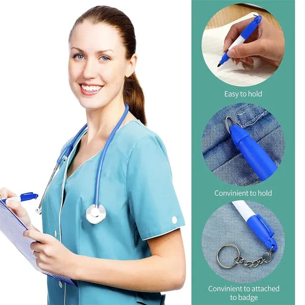 Permanent Markers with Golf Keychain Clip