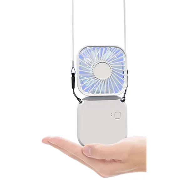 Portable Rechargeable USB Handheld Fan With Neck Lanyard