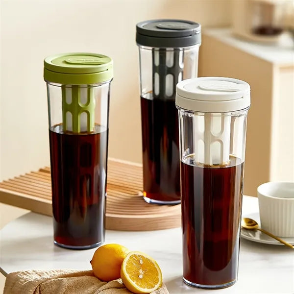 Plastic cold brew cup coffee maker bottle