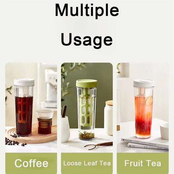 Plastic cold brew cup coffee maker bottle