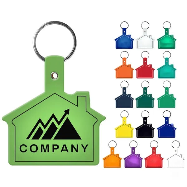 Soft Squeezable Key Tag - House Shaped