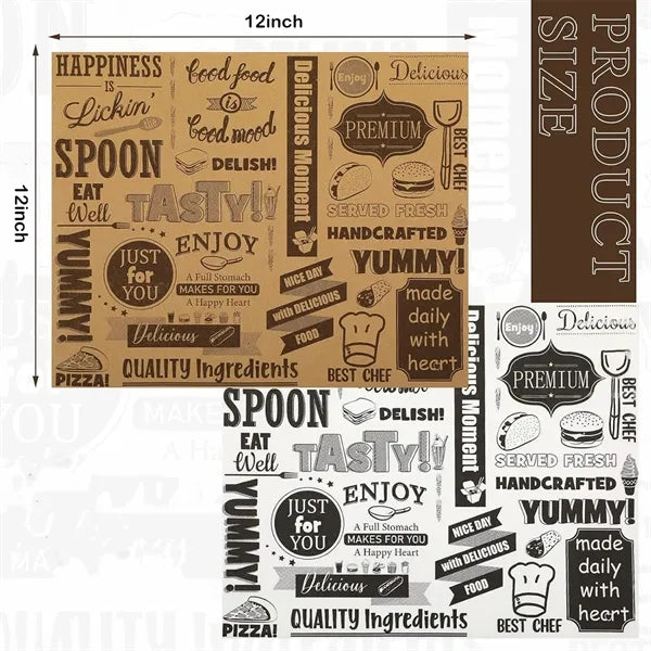 Deli Wax Paper Sheet for Food 12inch X 12inch