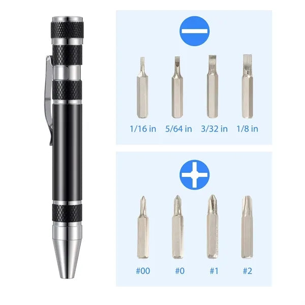 8 in 1 Magnetic Mudder Pen Screwdriver