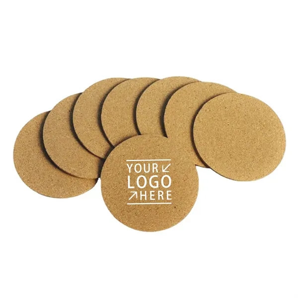 Round Absorbent Cork Coaster