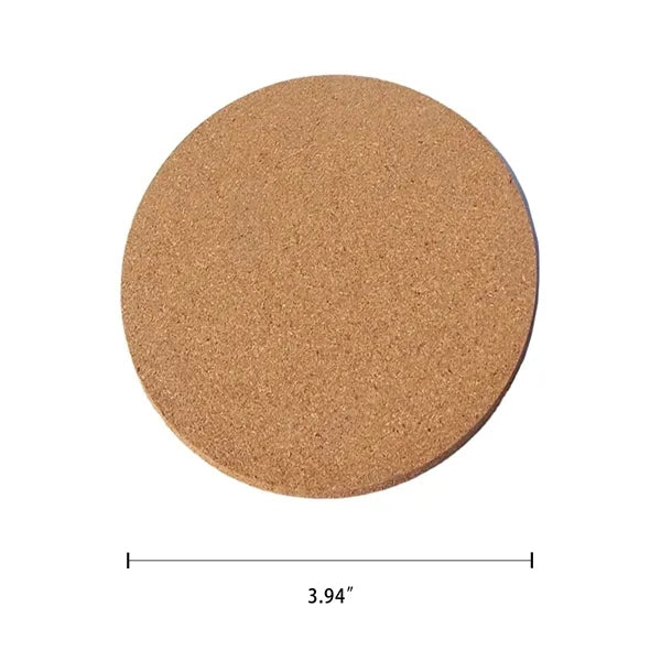 Round Absorbent Cork Coaster
