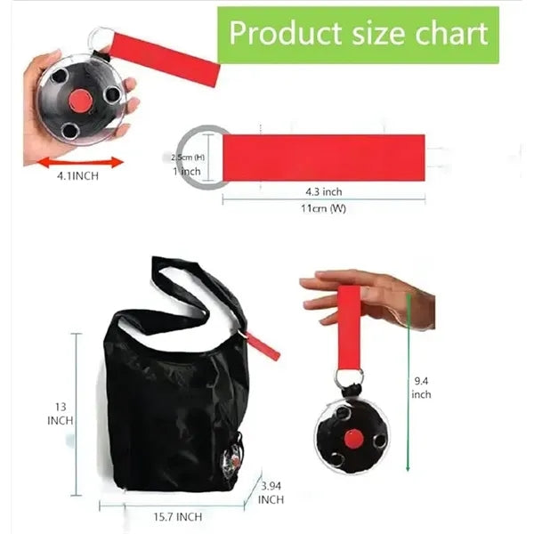 Portable retractable shopping bag