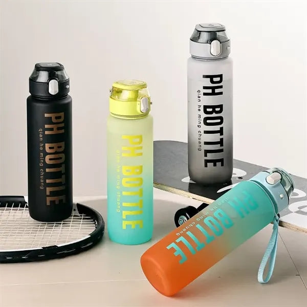 1L Motivational Sports Water Bottle With Time Marker