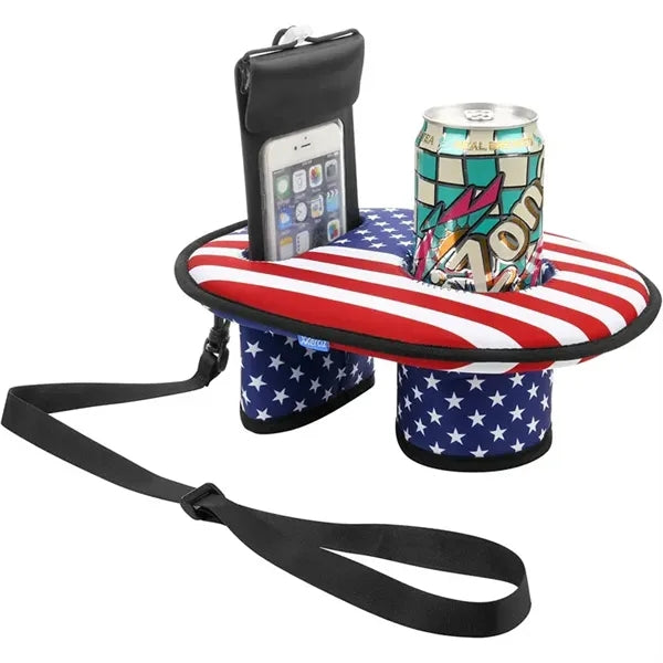 Floating Drink Holder with Beverage Float and Cell Phone