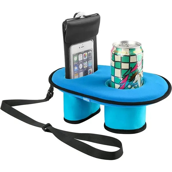 Floating Drink Holder with Beverage Float and Cell Phone