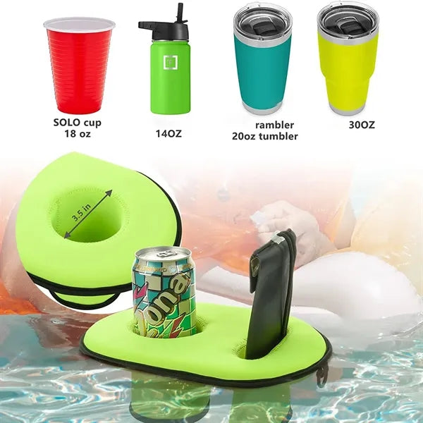 Floating Drink Holder with Beverage Float and Cell Phone