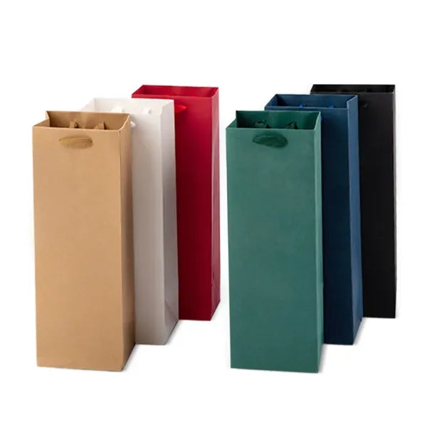 Kraft Paper Wine Tote Gift Bag