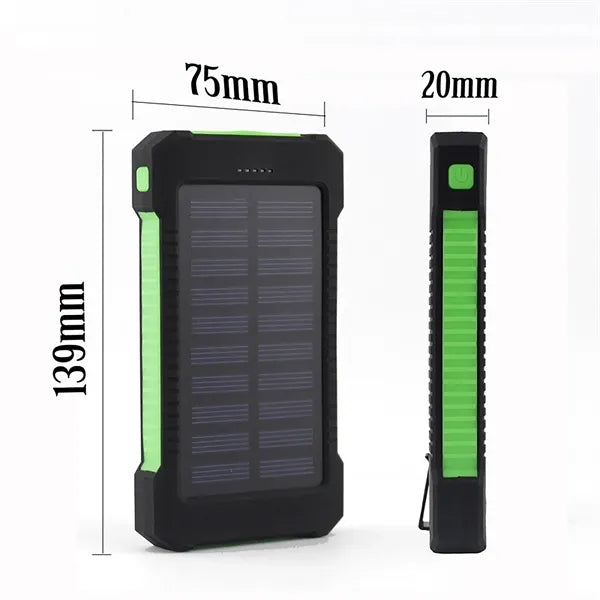 6000mAh Solar Power Bank With Compass