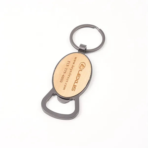 Wooden Bottle Opener Key Chain