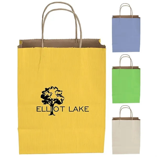 Tonal Striped Matte Paper Bag