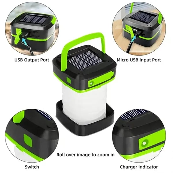 Multi-functional Foldable Solar Lantern Camping 500lm/w