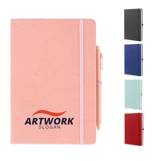 PU Notebook and Plastic Ballpoint Pen Set