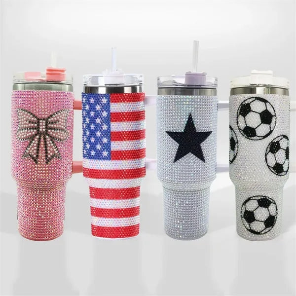 40oz Rhinestone Insulated Tumbler