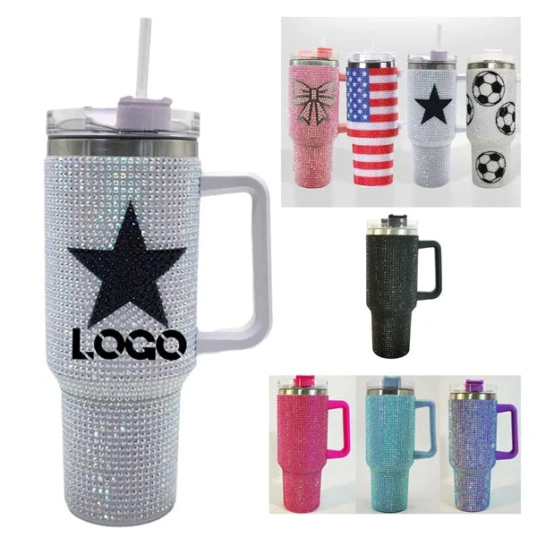 40oz Rhinestone Insulated Tumbler
