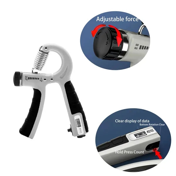 Adjustable Strength Counting Hand Grip Exerciser