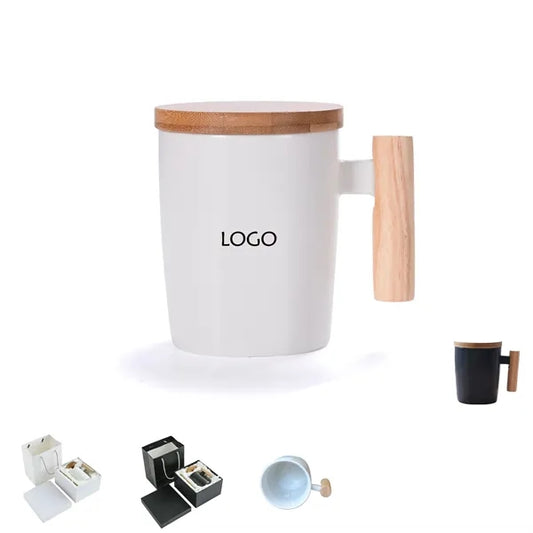 Ceramic Mug With Wooden Handle