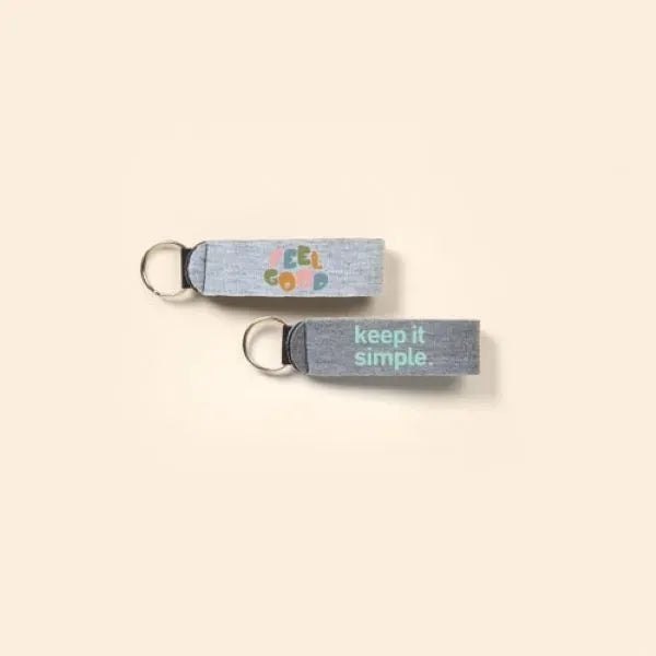 Heathered Jersey Knit-Neoprene Wrist Strap Key Holder