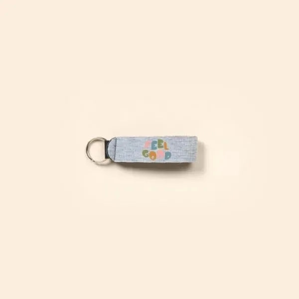 Heathered Jersey Knit-Neoprene Wrist Strap Key Holder