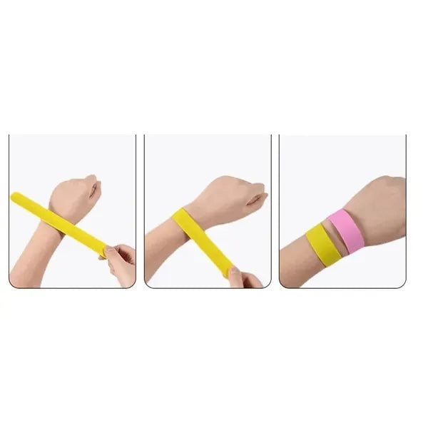 Rainbow Silicone Slap Color Snap Bracelet