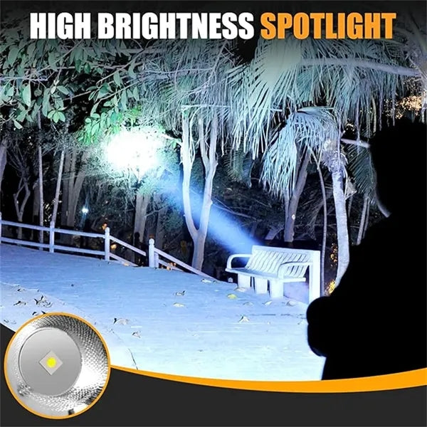 Super Bright Rechargeable Spotlight,Handheld LED Flashlight