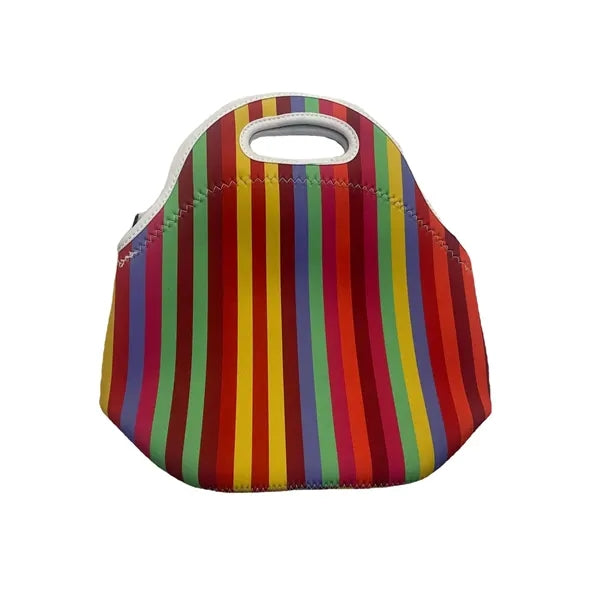Neoprene Insulated School Lunch Tote Bag w/Zipper