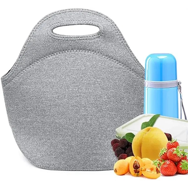 Neoprene Insulated School Lunch Tote Bag w/Zipper
